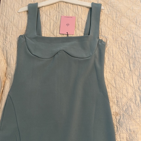 Sage green Hello Molly midi dress with slit never worn - Picture 2 of 3
